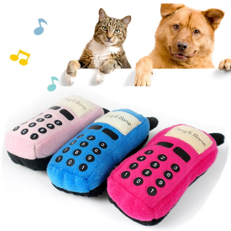 Pet Mobile Phone Shape Squeaky Chew Toy