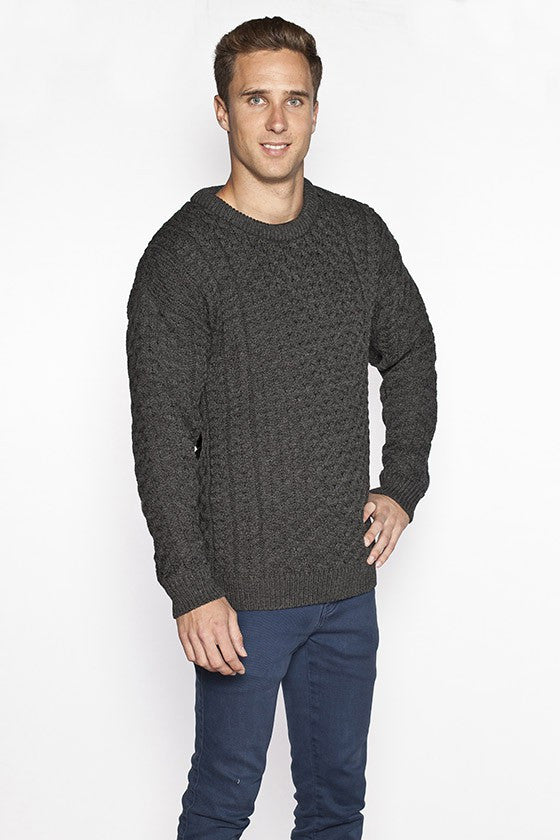 charcoal grey sweater mens blue