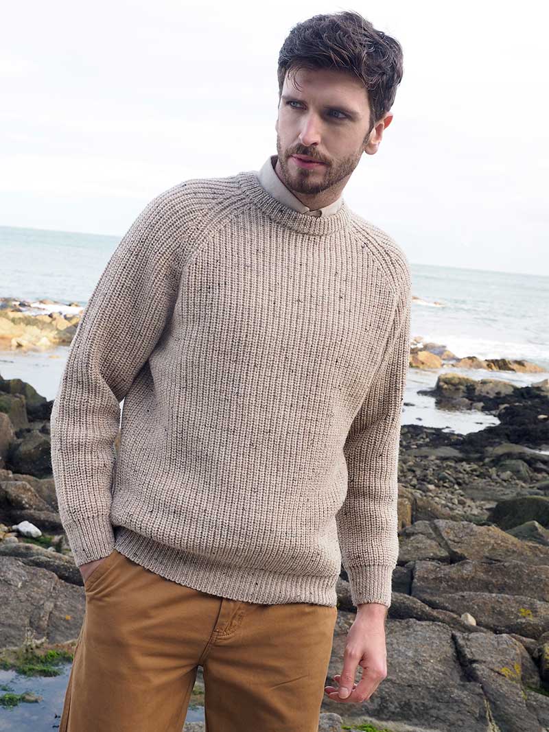 Ribbed Irish Fisherman Sweater 