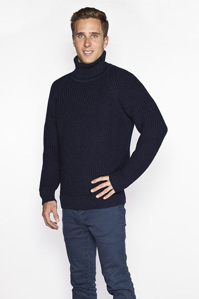 Men's Turtleneck Fishermans Sweater - Aran Sweaters Direct