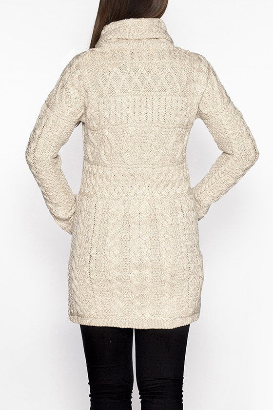 Ladies Cable Knit Sweater Coat Aran Sweaters Direct