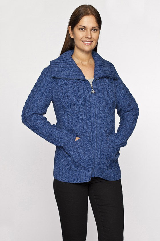 cable knit hoodie women's