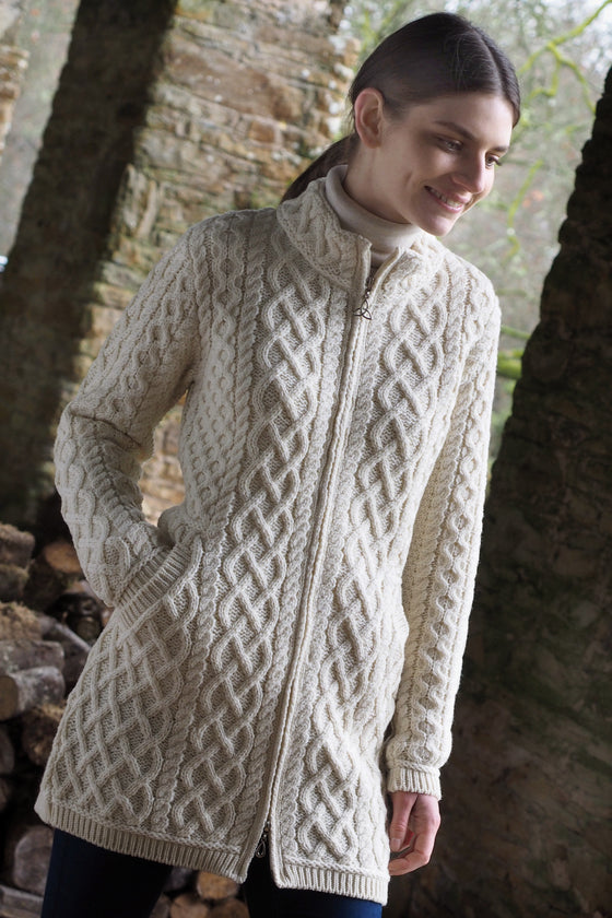 Women's Aran Coats, Wool Coats & Jackets – Aran Sweaters Direct