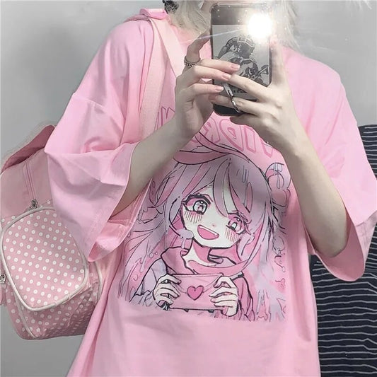 Anime Gamer Girl Tee - Pink / L / Nearest Warehouse - T-Shirts - Clothing - 7 - 2024