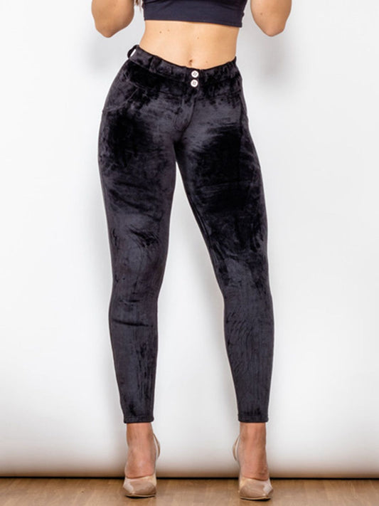 Cropped Buttoned Pants - Black / S - Bottoms - Pants - 1 - 2024