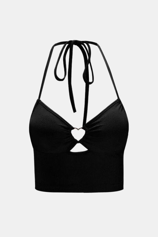 Cropped Cutout Halter Neck Cami - Black / XS - Women’s Clothing & Accessories - Shirts & Tops - 1 - 2024