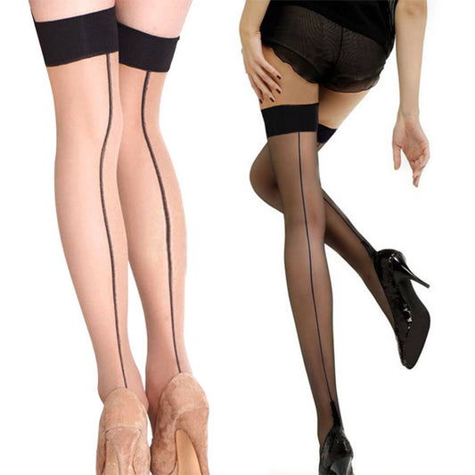 Sexy Striped Thigh High Stockings - Black - Women’s Clothing & Accessories - Shirts & Tops - 2 - 2024