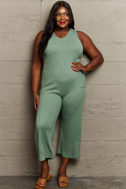 Don't Get It Twisted Full Size Rib Knit Jumpsuit - Kawaii Stop - Black Friday, HEYSON, Multiway Jumpsuit, Rib Knit, Ship from USA, Transformable Apparel