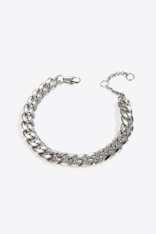 Chunky Chain Bracelet - Kawaii Stop - Adjustable Length., Bracelet, Bracelets, Chunky Chain Bracelet, Fashion Accessories, Ken, Minimalist Design, Modern Jewelry, Polished Iron, Ship From Overseas