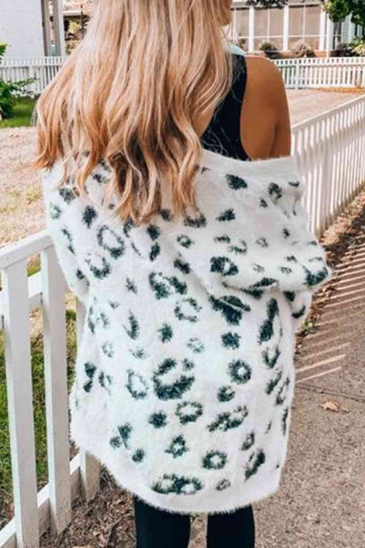 Leopard Open Front Cardigan with Pockets - Kawaii Stop - A@Y@M, Cardigan, Cozy, Easy Care, Everyday Fashion, Fashion, Hoodies &amp; Sweatshirts, Layering Piece, Leopard Print, Must-Have, Pockets, Quality, Ship From Overseas, Soft, Style, Versatile, Wardrobe Essential, Women's Clothing