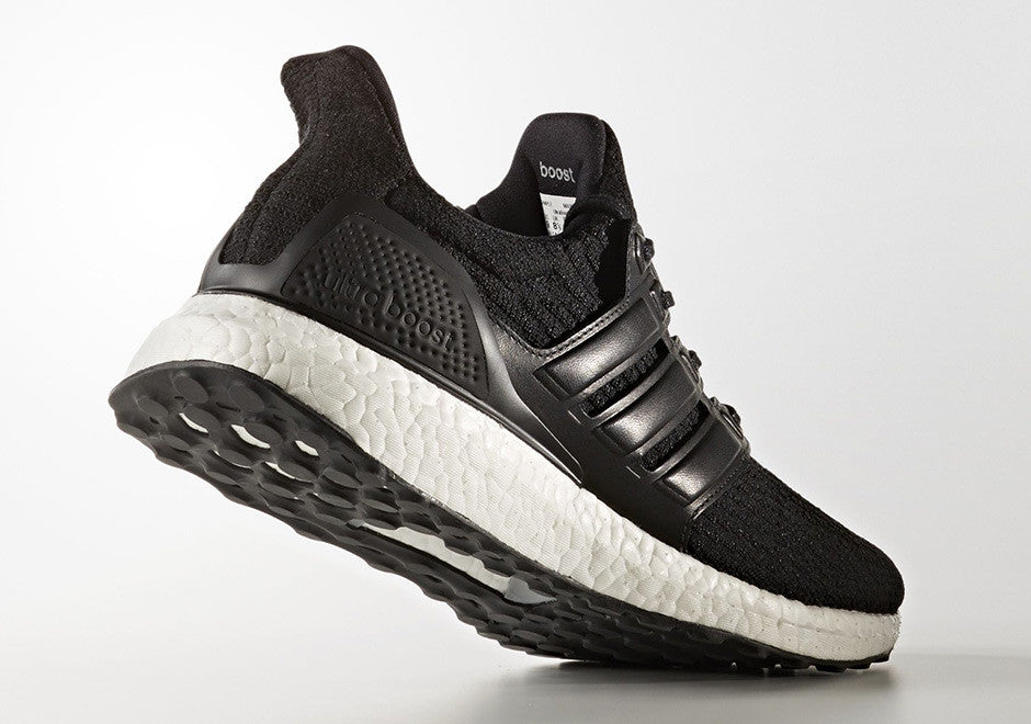 Saints SG adidas Ultra Boost Core Black White 3.0 BA8924 Leather Side Lateral