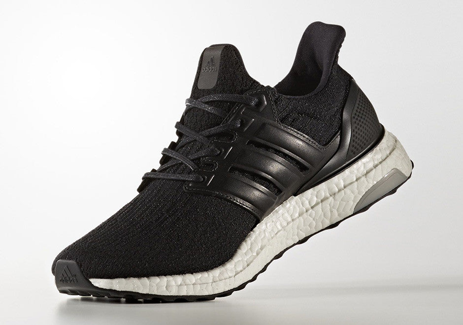 Saints SG adidas Ultra Boost Core Black White 3.0 BA8924 Leather Side Medial