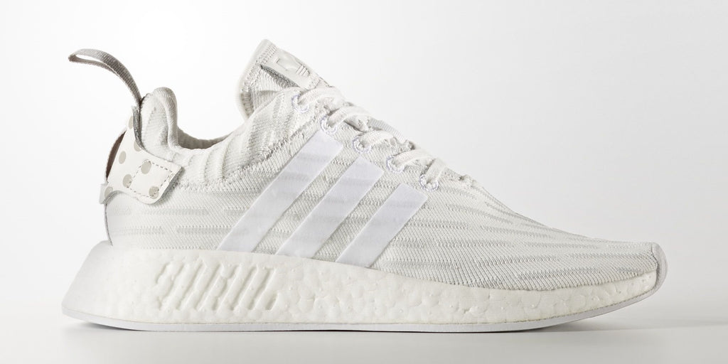 Saints SG adidas NMD_R2 Women Men Primeknit Runner Boost White White Grey