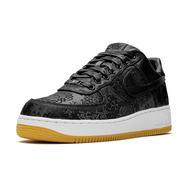 fragment x clot x nike air force 1 black silk