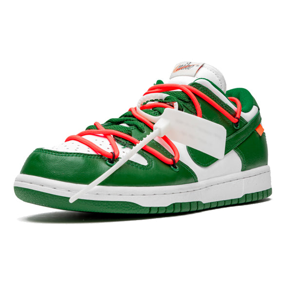 off white dunk low pine green