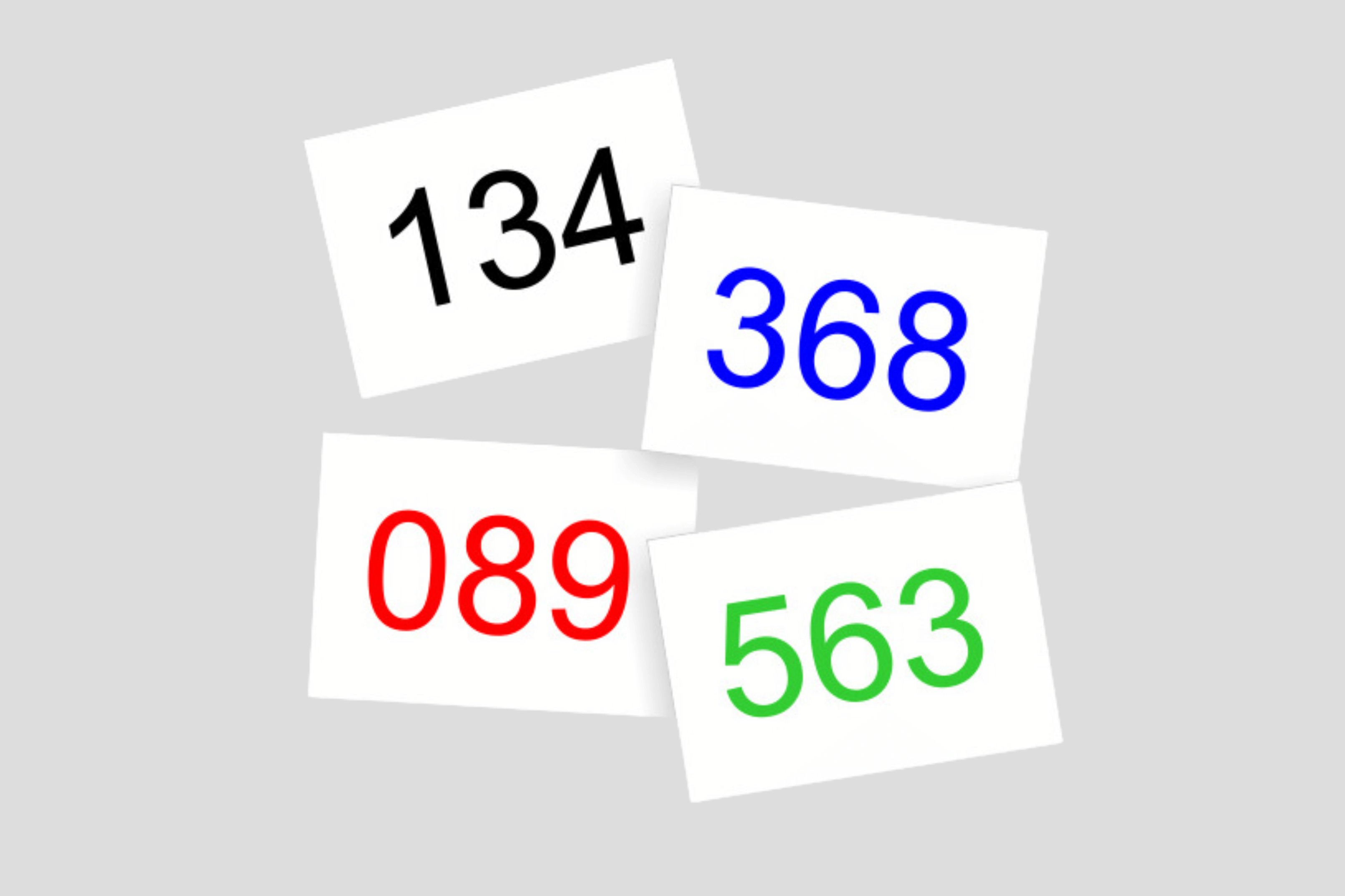 Race Numbers Stock