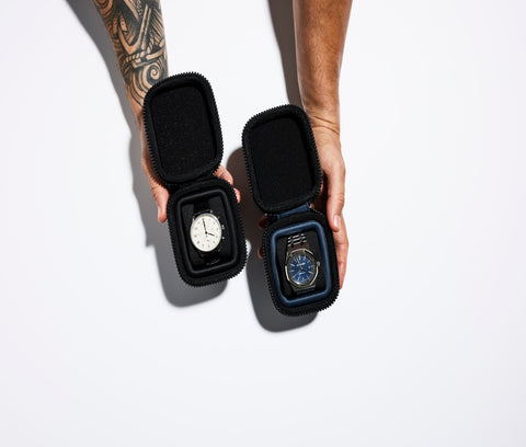 The Watch Care Company's Multi-layered Protective Case handled by a man
