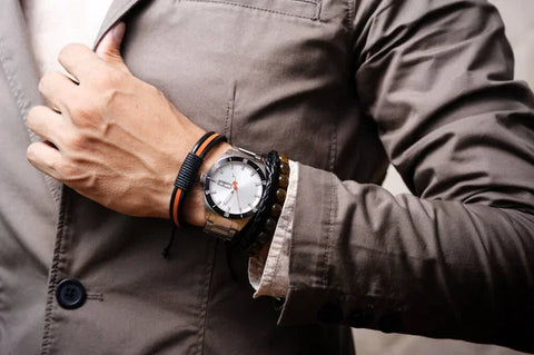Man wearing his daily watch to work