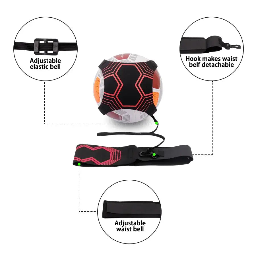 Soccer Ball Juggle Bags Children Auxiliary Circling Belt Kids Football Training Equipment Kick Solo Soccer