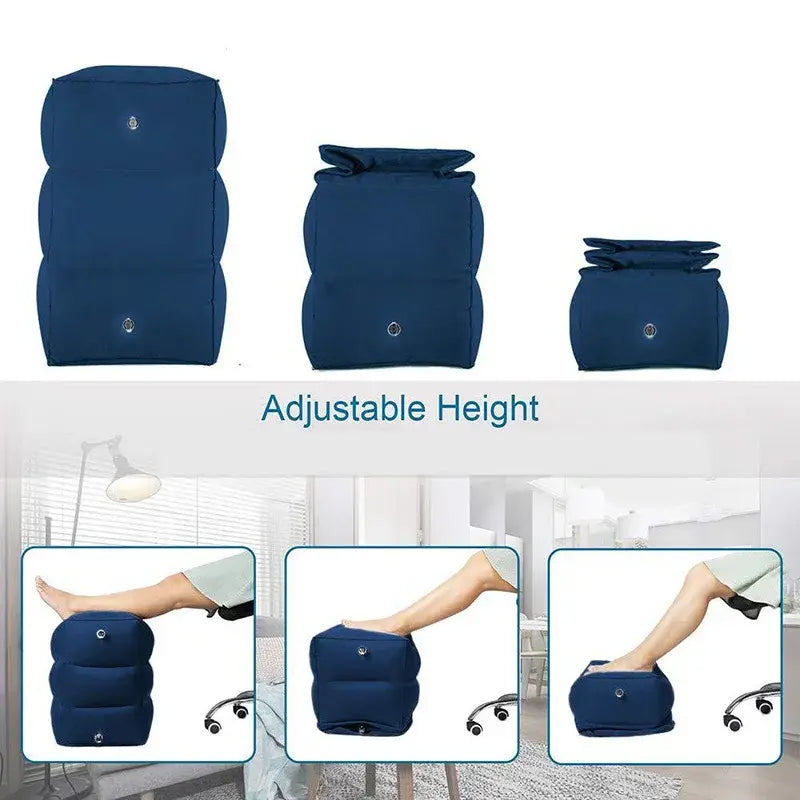 PVC Kids Flight Sleeping Footrest Pillow Resting Pillow on Airplane Car Bus Pillow Inflatable Travel Foot Rest Pillow