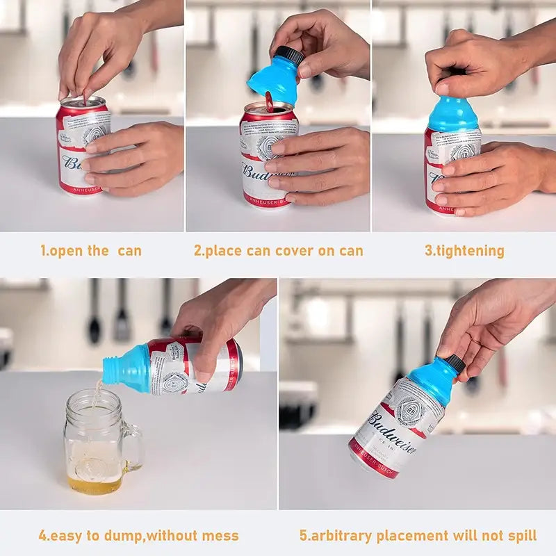 Bottle Top Lid Soda Saver Pop Beer Beverage Can Cap Top Cover Protector Wine Bottle Stopper Drink Bottle Opener