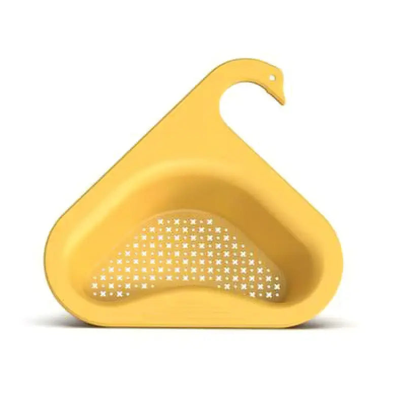 Kitchen Sink Drain Strainer Basket Leftover Garbage Filter Swan Shape Hanging Vegetable Washing Drainer Triangular