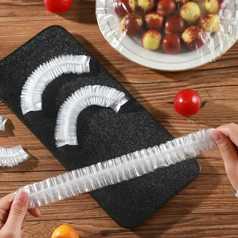 Disposable Food Cover Food Grade Elastic Plastic Wrap Food Fresh Saver Bag Food Lids Shoe Cover Shower Headgear Bowls