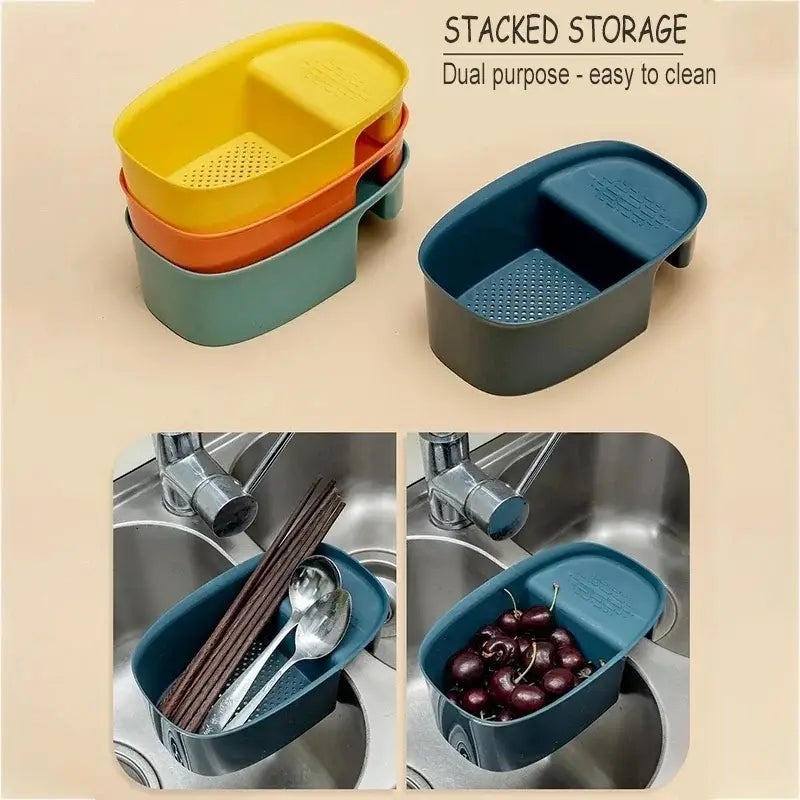 Vegetables Drain Basket Faucet Filter Basket Useful Pp Material Sink Strainer Cartoon Cat Fruits and Kitchen Tools