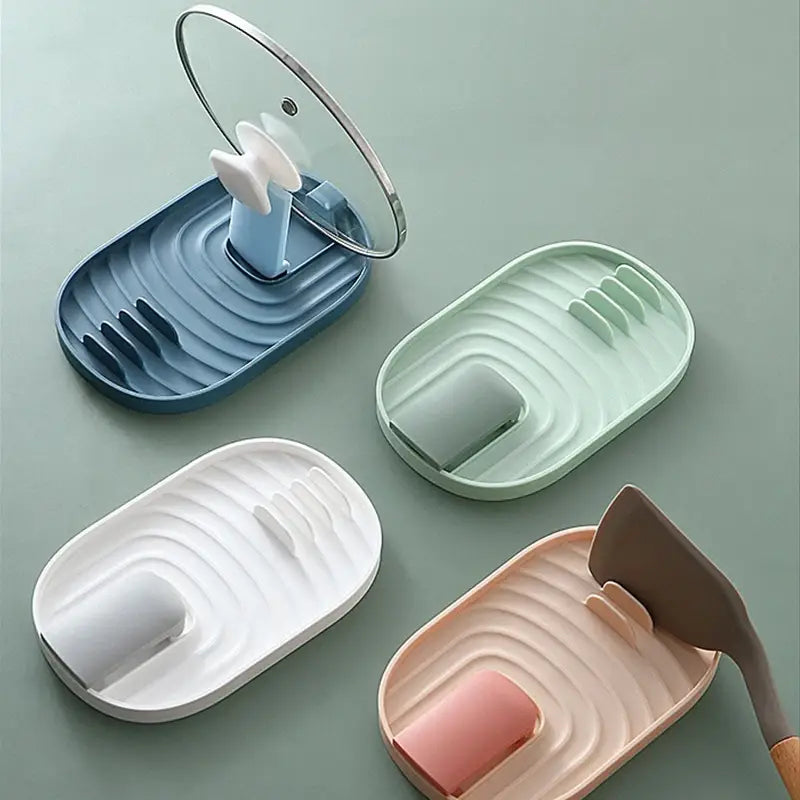 Polychrome Foldable Nordic Style Pot Holder Lid Shovel Storage Rack Practical Multifunctional Utensils for Kitchen
