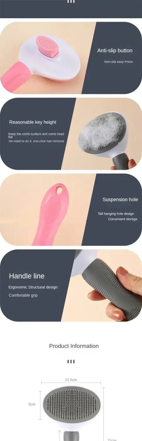 Pet Grooming Comb – Steel Brush