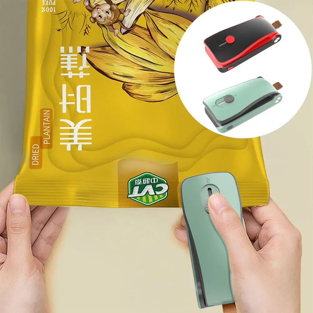 Mini Heat Bag Sealing Machine Portable Package Bags Thermal Plastic Food Bag Closure Sealer for Food Snack Kitchen