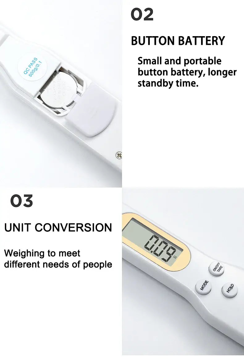 Electronic Kitchen Scale 500G 0.1G LCD Digital Measuring Food Flour Digital Spoon Scale Mini Kitchen Tool for Milk