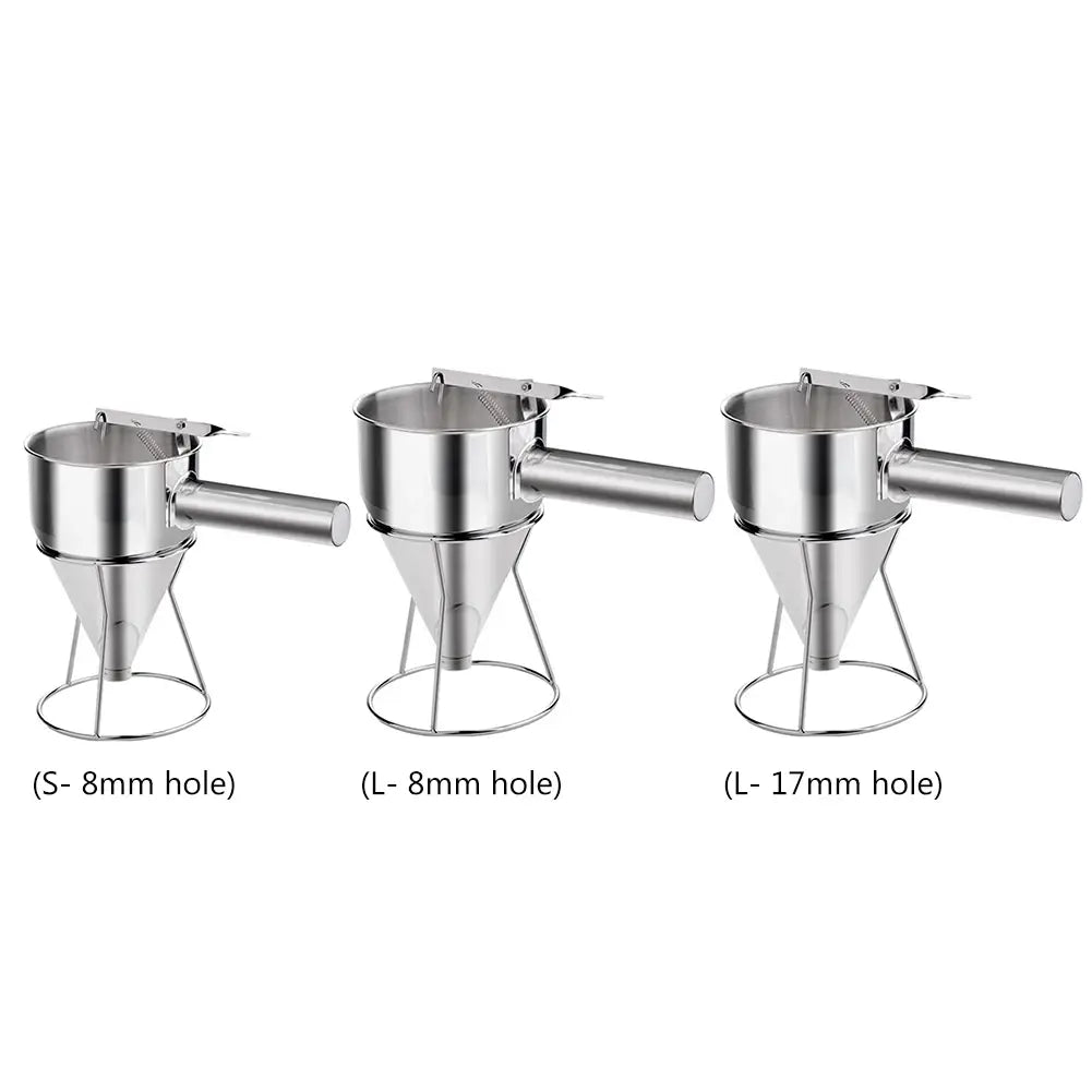 Stainless Steel Funnel Dispenser Cupcake Pancake Batter Maker Octopus Fish Ball Home Kitchen Baking Tools Practical