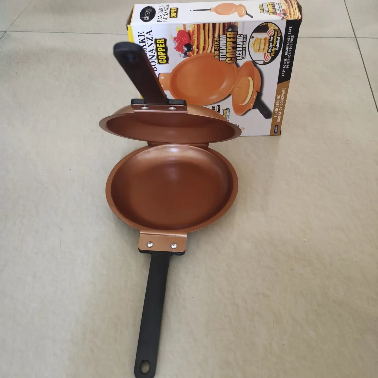 Double Sided Frying Pan Nonstick Toxin Free Stir Fry Pot Ceramic Coating Pancake Cake Fried Egg Pan Kitchen Cookware