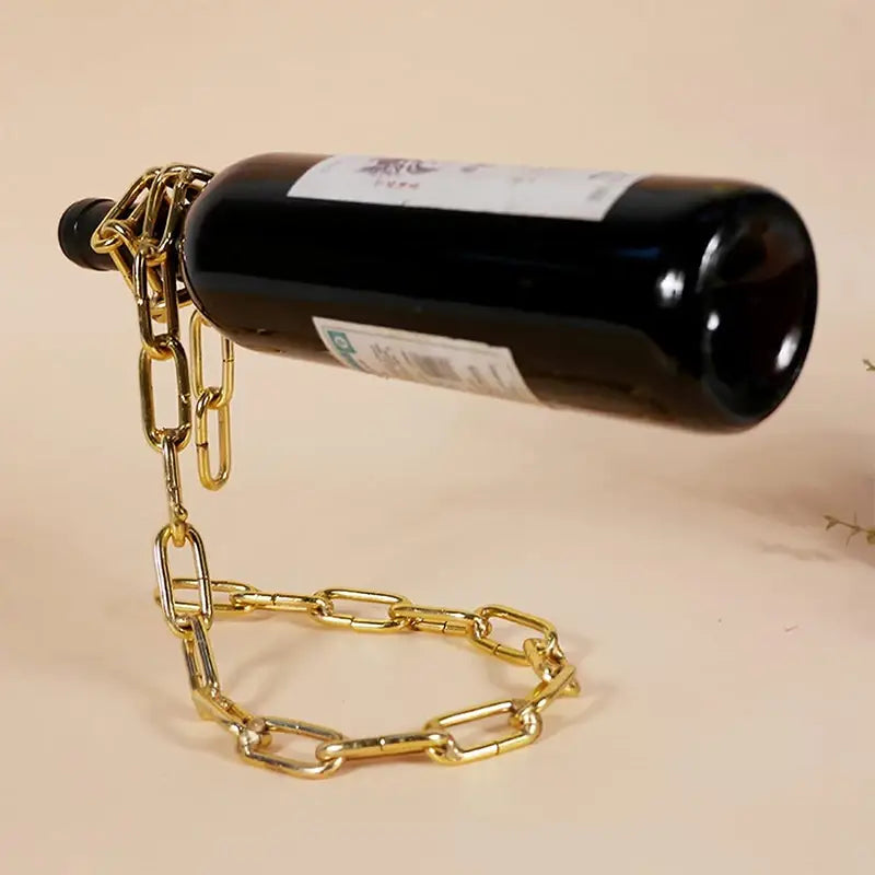 Magical Suspension Iron Chain Wine Racks One Bottle Wine Display Rack Stand Holder Kitchen Dining Room Cellar Bar