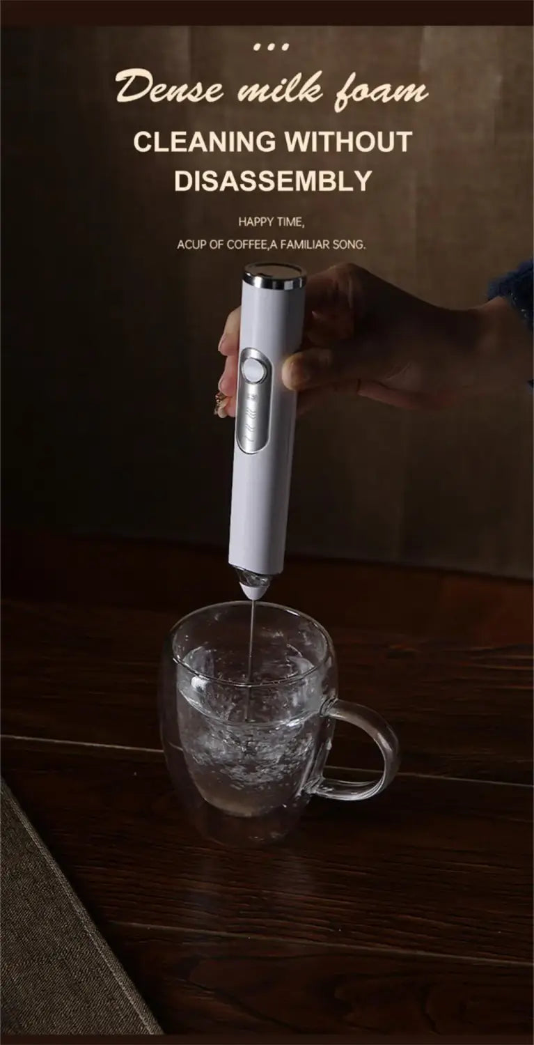 Stainless Steel Electric Milk Frother Household Coffee Milk Juice Baking Egg Froth Whisk Powder Mixer Kitchen Tools