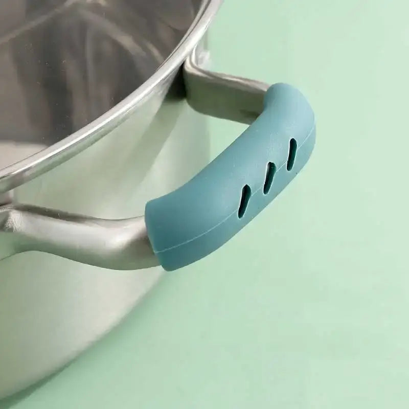 2Pcs Silicone Heat Resistant Pot Handle Anti Scalding Non-slip Oven Pans Bowl Cookware Handles Clamp Kitchen Gadgets