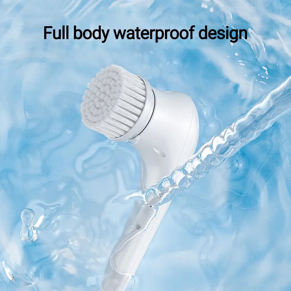 Electric Spin Cleaning Brush with 5 Replace Heads Cordless Portable Scrub Brush Handheld Scrubber Suitable for Bathroom