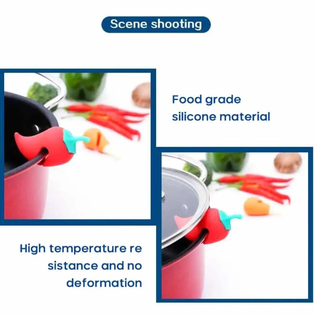 New Silicone Carrot Design Spill-proof Pot Lid Rack Creative Overflow Stoppers Pot Cover Lifter Kitchen Accessories