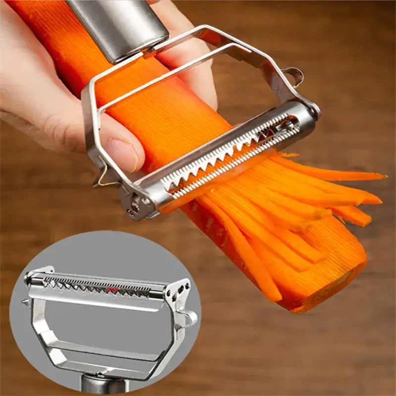 Multifunctional Kitchen Peeler Vegetable Fruit Peeler Stainless Steel Durable Potato Slicer Household Shredder Carrot