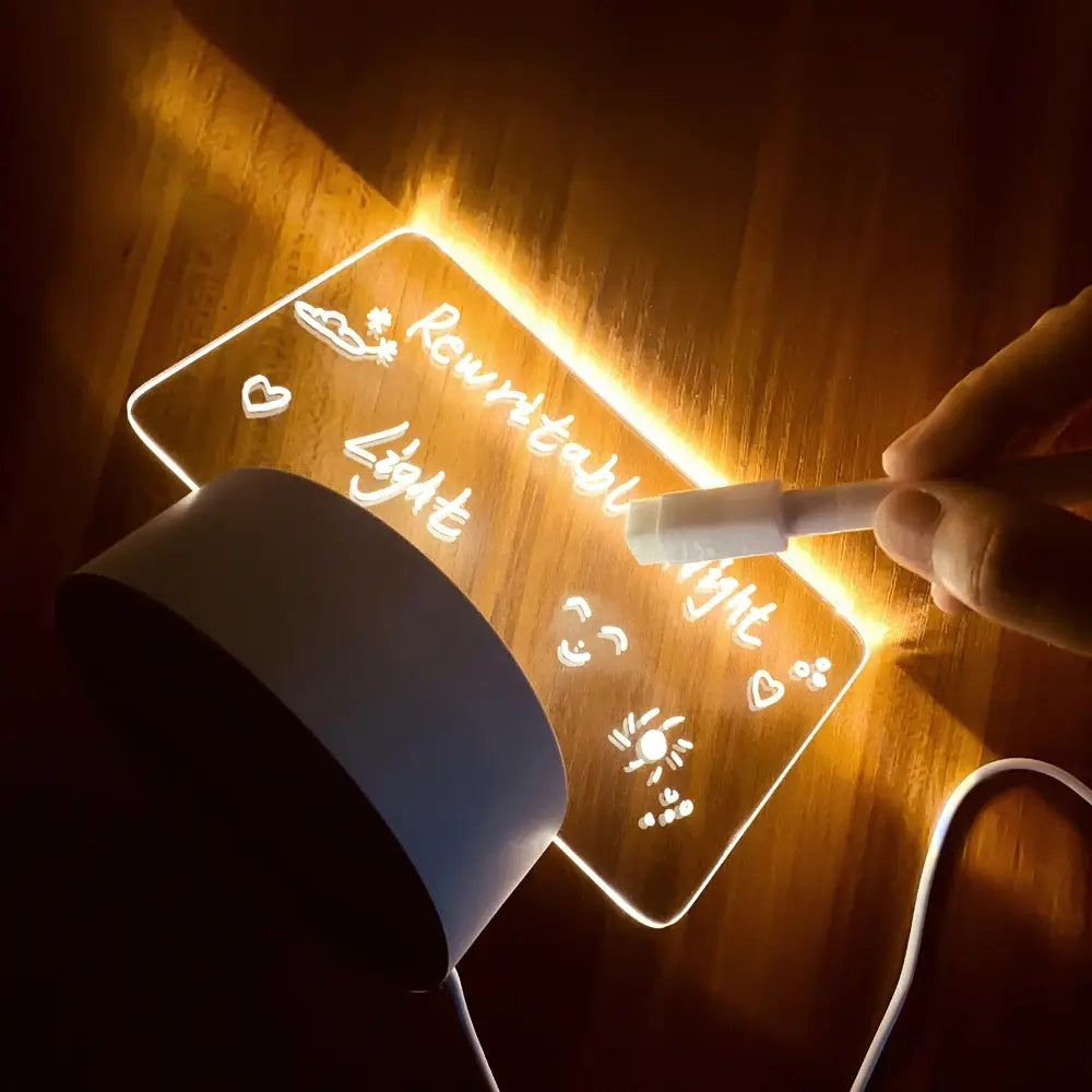 Note Board Creative Led Night Light USB Message Board Holiday Light with Pen Gifts for Children Girlfriend Decoration