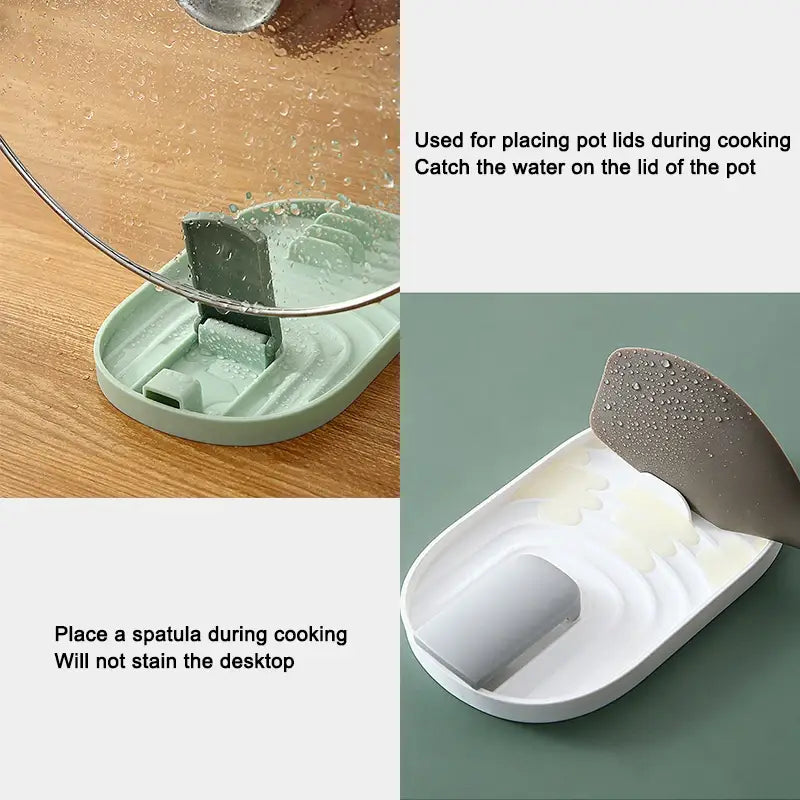 Polychrome Foldable Nordic Style Pot Holder Lid Shovel Storage Rack Practical Multifunctional Utensils for Kitchen