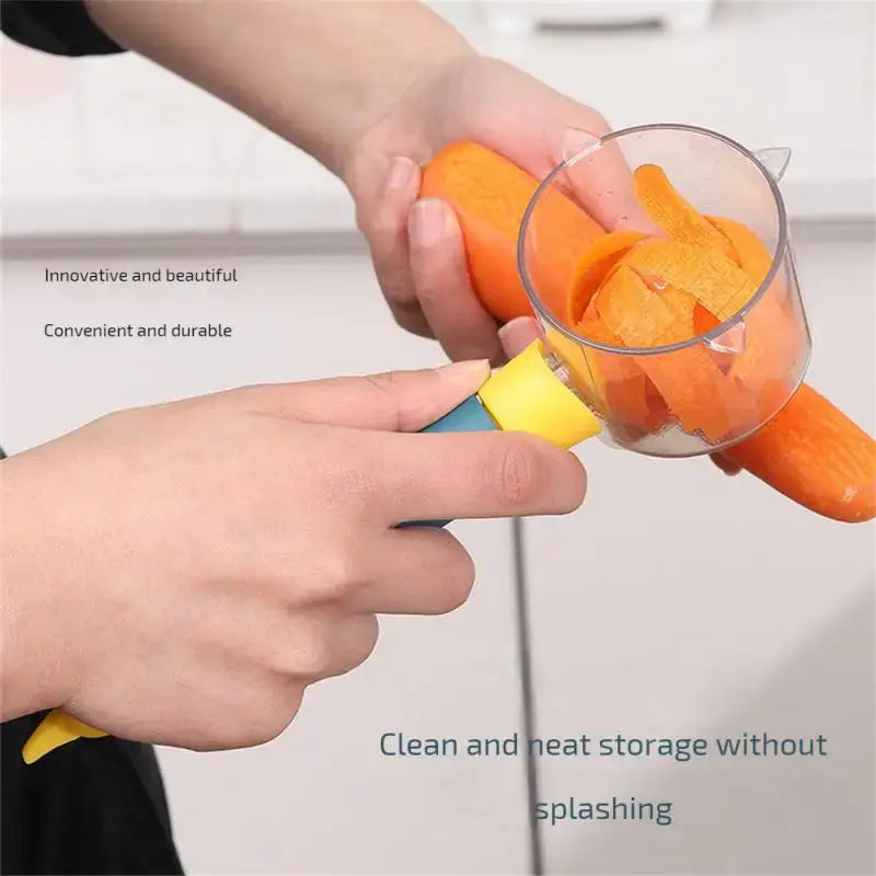 Stainless Steel Blade Multifunction Peeler Non-Slip Handle Fruit Vegetable Grater with Storage Box Kitchen Accessories