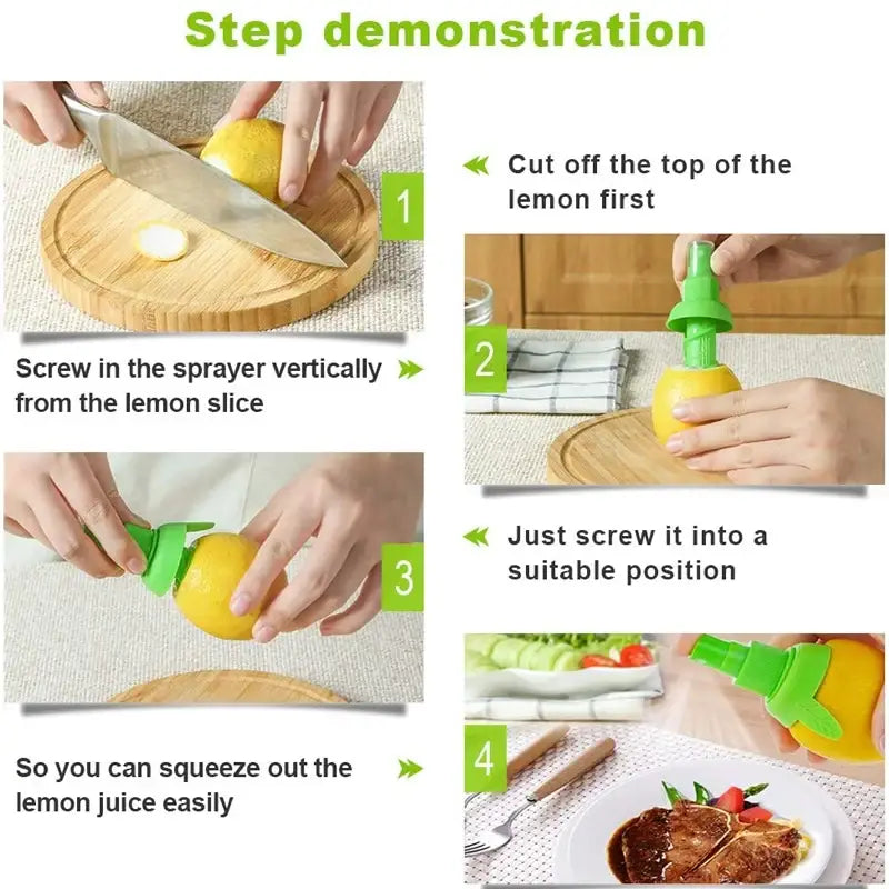 Manual Orange Juice Squeeze Juicer Lemon Spray Mist Orange Fruit Squeezer Sprayer for Salad Fresh Flavor Kitchen