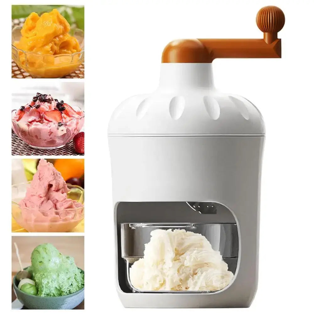 DIY Home Ice Shaver Portable Ice Crusher Smoothie Machine Manual Sheep Ice Shaver Hand Crank Milkshake Making Kitchen