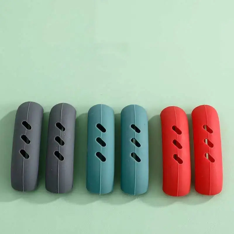 2Pcs Silicone Heat Resistant Pot Handle Anti Scalding Non-slip Oven Pans Bowl Cookware Handles Clamp Kitchen Gadgets