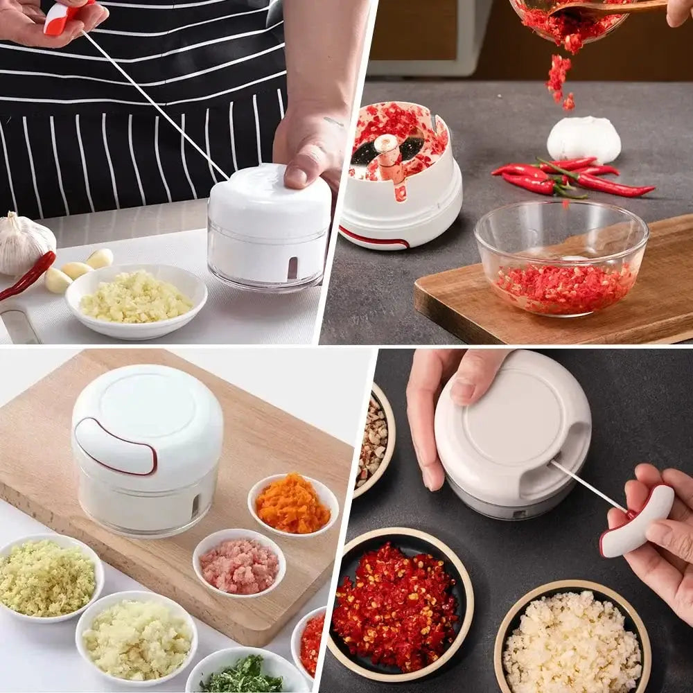 Portable Hand Pulled Garlic Grinder Multi-Function Garlic Grinding Chopper Kitchen Cooking Gadgets