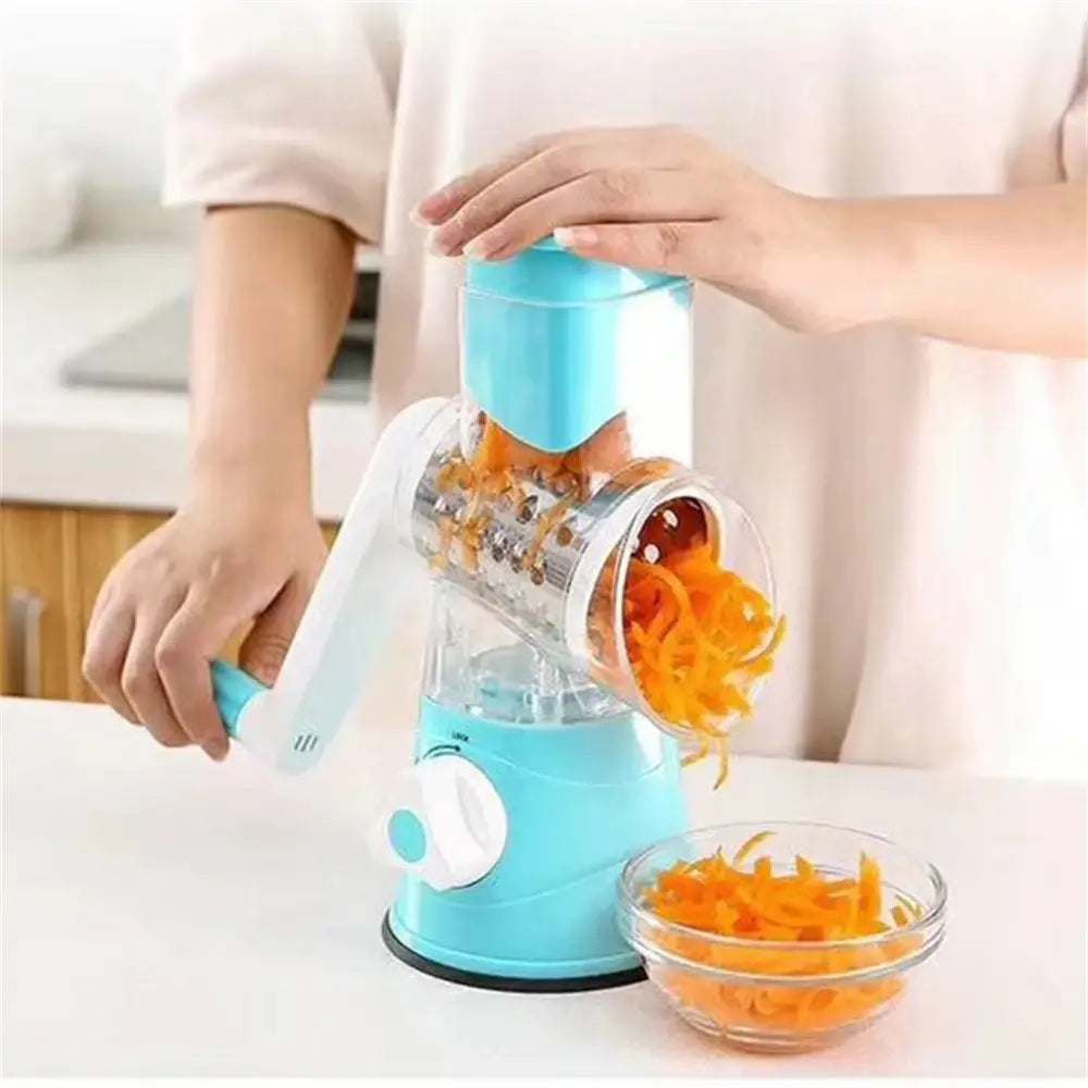 Red Multifunctional Hand Potato Machine Firmly Locked Grater Kitchen Tools Hand Vegetable Cutter One Button Lock Green