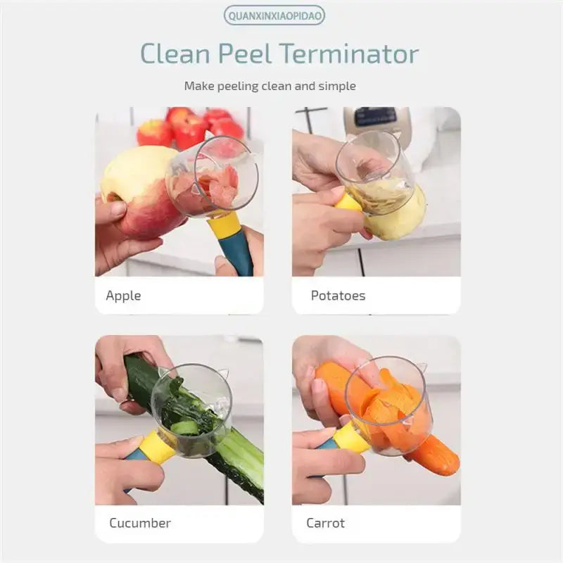 Stainless Steel Blade Multifunction Peeler Non-Slip Handle Fruit Vegetable Grater with Storage Box Kitchen Accessories
