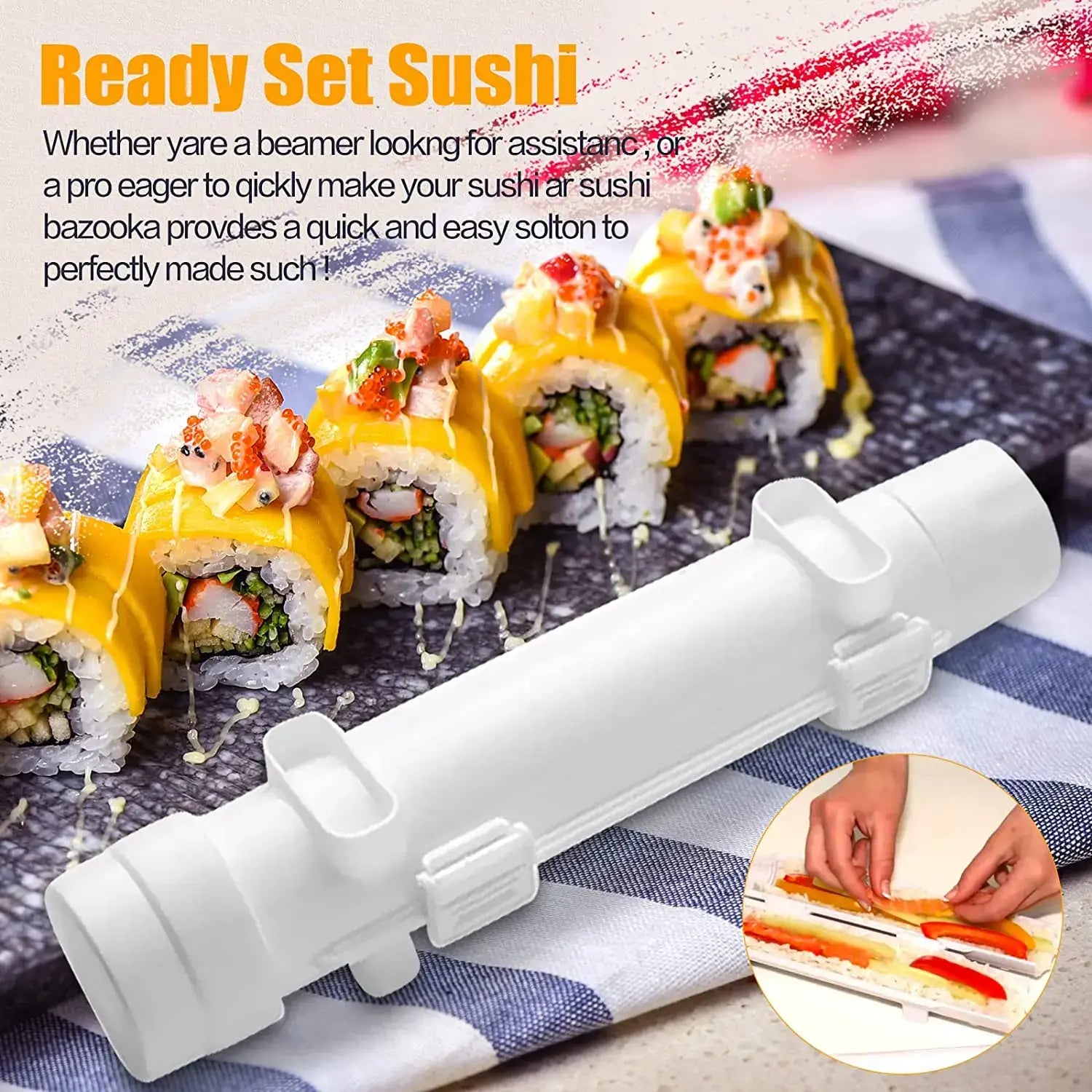 New Quick Sushi Maker Roller Rice Mold Vegetable Meat Rolling Gadgets Sushi Device Making Machine Kitchen Ware Tools